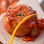 Osso buco style veal meatballs