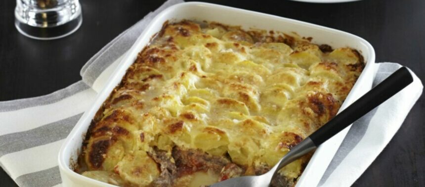 Ratte gratin from Le Touquet, veal and parmesan