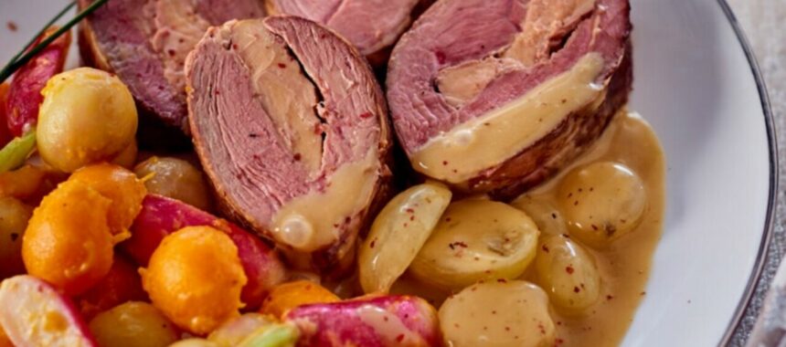 Duck breast stuffed with foie gras from Philippe Etchebest