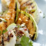 Grilled melon and scallops, Thai sauce