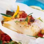 Cod en papillote with turmeric