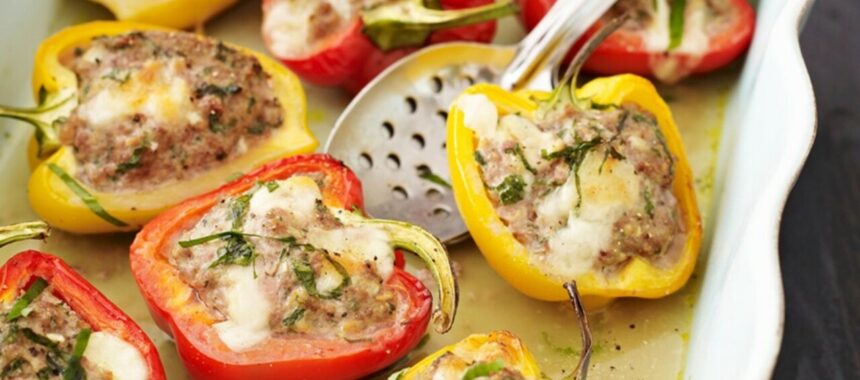 Peppers with mozzarella