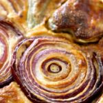 Artichoke and purple onion tart