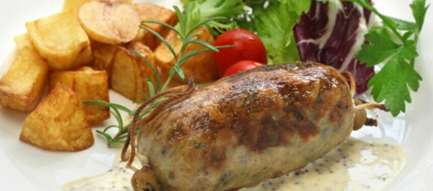 Andouillette with mustard sauce