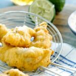 Fish fritters with beer, yogurt sauce