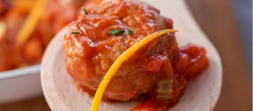 Osso buco style veal meatballs