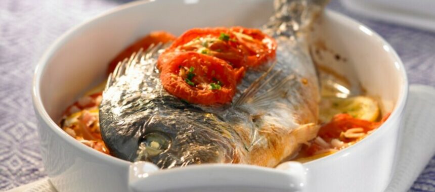 Sea bream with peppers