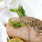 Papillote salmon in the oven