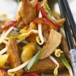 Sauteed Pork with Peppers and Bean Sprouts