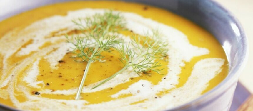 Pumpkin soup with fennel