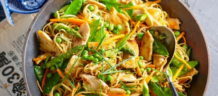 Chicken wok with vegetables