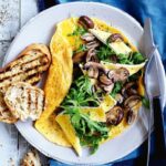 5-Ingredient Brown Mushroom and Brie Open Omelets