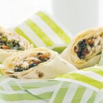 Chicken, hummus and tabbouleh wrap