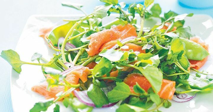 Smoked trout and watercress salad