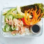 Tuna and avocado sushi salad