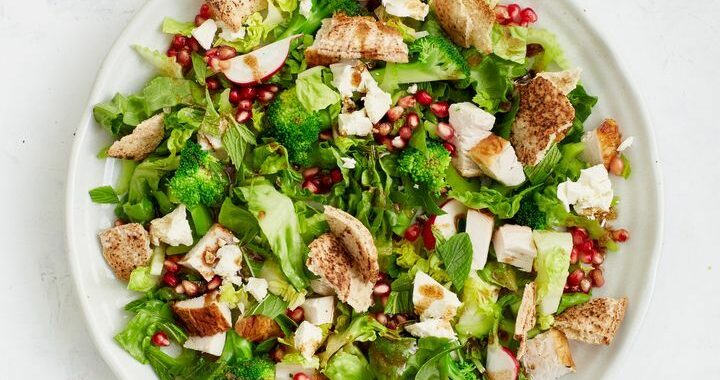 Ground chicken and broccoli salad