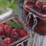 Cherries in verbena syrup