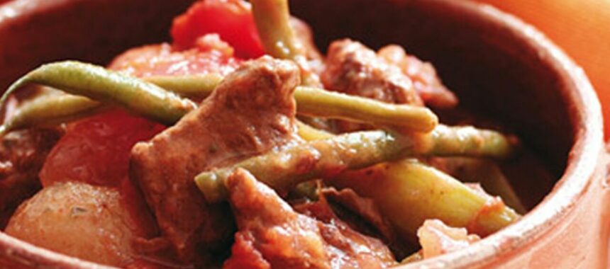 Beef casserole with beans