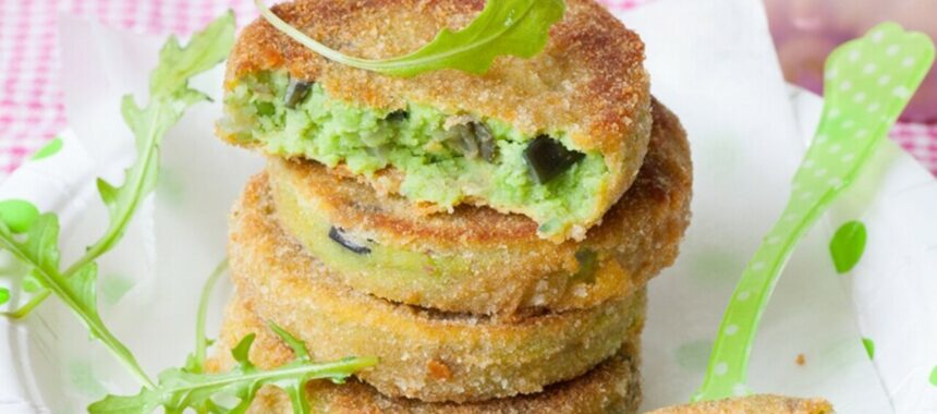 Candied broad bean and eggplant pancakes