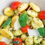 Gnocchi with pesto and cherry tomatoes