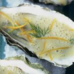 Warm oysters with orange anise butter