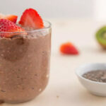 Chocolate mousse and strawberry candies