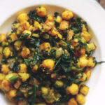 Chickpeas sauteed with vegetables
