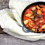 Vegetable ratatouille with curry and easy cumin