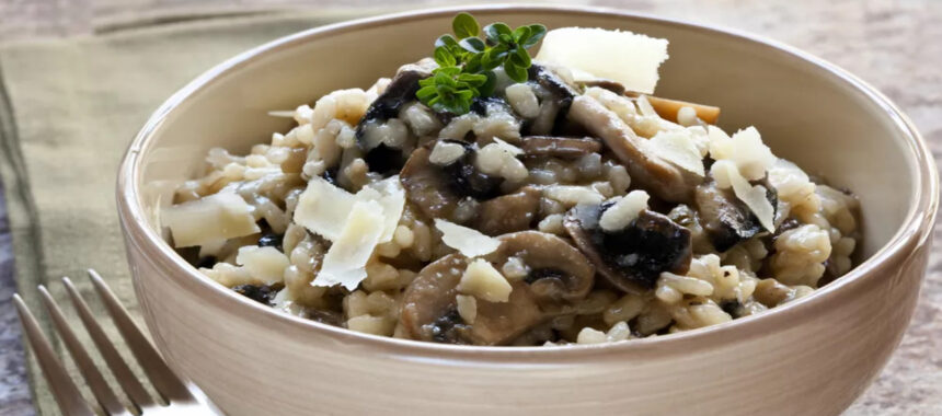 Mushroom risotto with the Cooking Chef