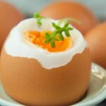 Soft-boiled eggs with artichoke hearts