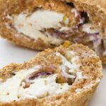 Pizza roll with figs, goat cheese and rosemary