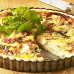 Quiche bacon and goat cheese