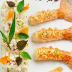 Risotto with champagne and langoustines