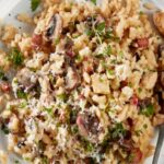 Bacon and herb mushroom risotto