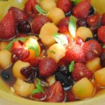 Melon and red fruit salad