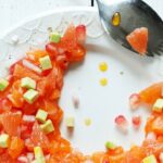 Salmon tartare and Florida grapefruit