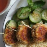 Chicken meatballs – mint and sun-dried tomatoes