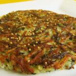 Potato and zucchini galette with caraway and mustard seeds