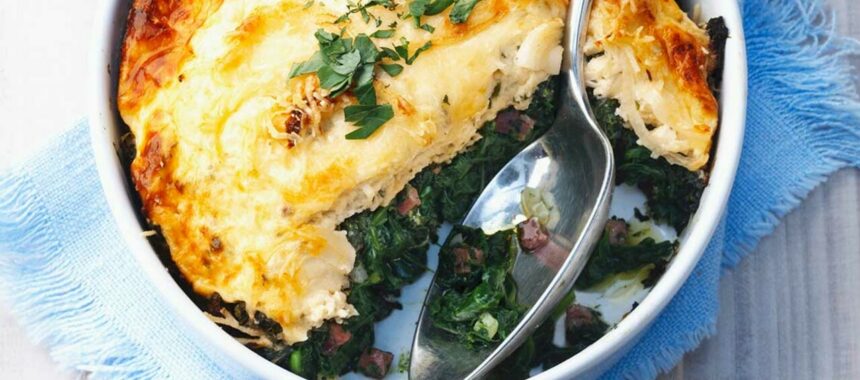 Spinach gratin with count