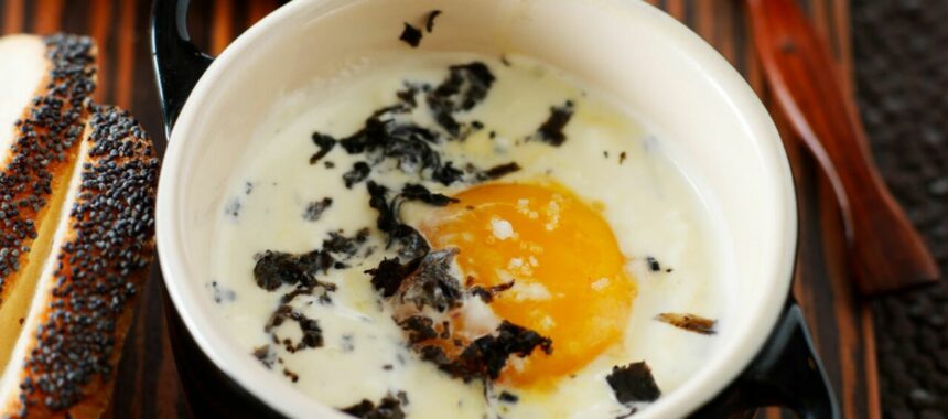 Egg casserole with truffle