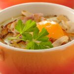 Egg casserole with shallots