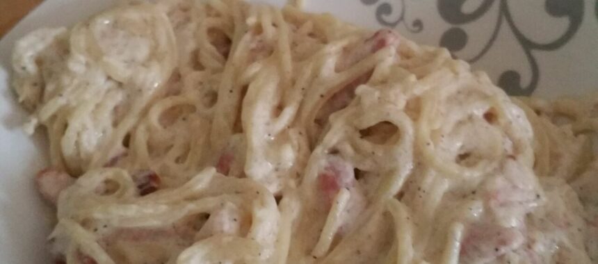 Pate carbonara with a little extra