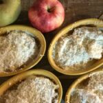 Apples au gratin with goat cheese