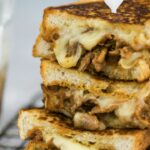 Croque with pulled pork and cheese