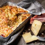 Crozet gratin with tomme and bacon