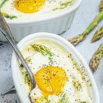 Egg casserole with asparagus cream and poppy seeds