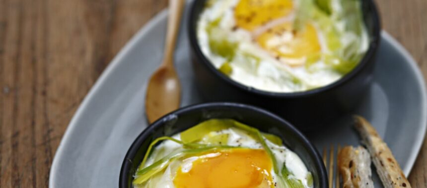 Egg casserole with leeks