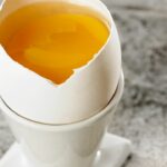 Soft-boiled goose egg