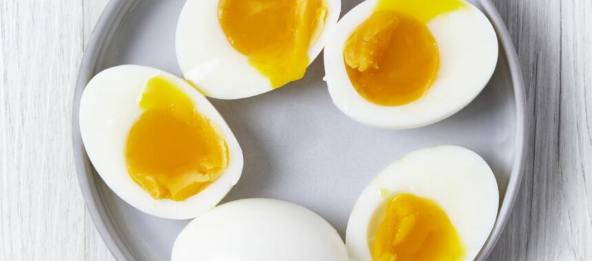 Microwaved soft-boiled egg