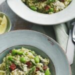 Cyril Lignac-style green asparagus risotto
